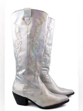 Old Cutler Silver Iridescent Women's Western Boots-Size 11-NWOT